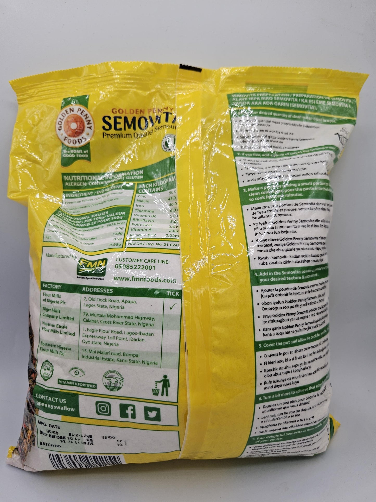 Golden Penny Semovita 4lb(2kg)