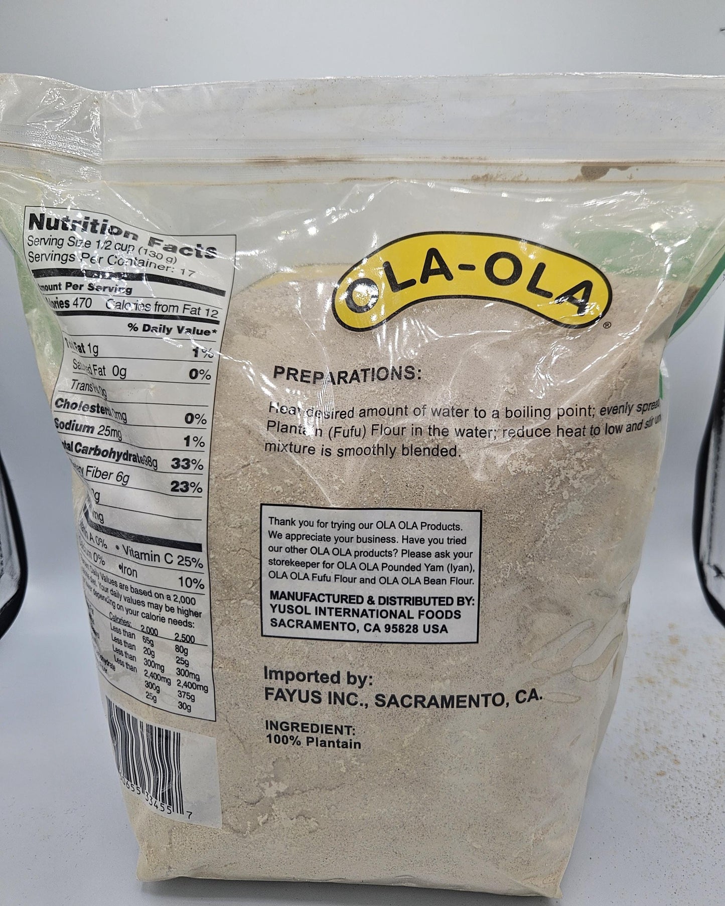 Ola ola Plantain flour