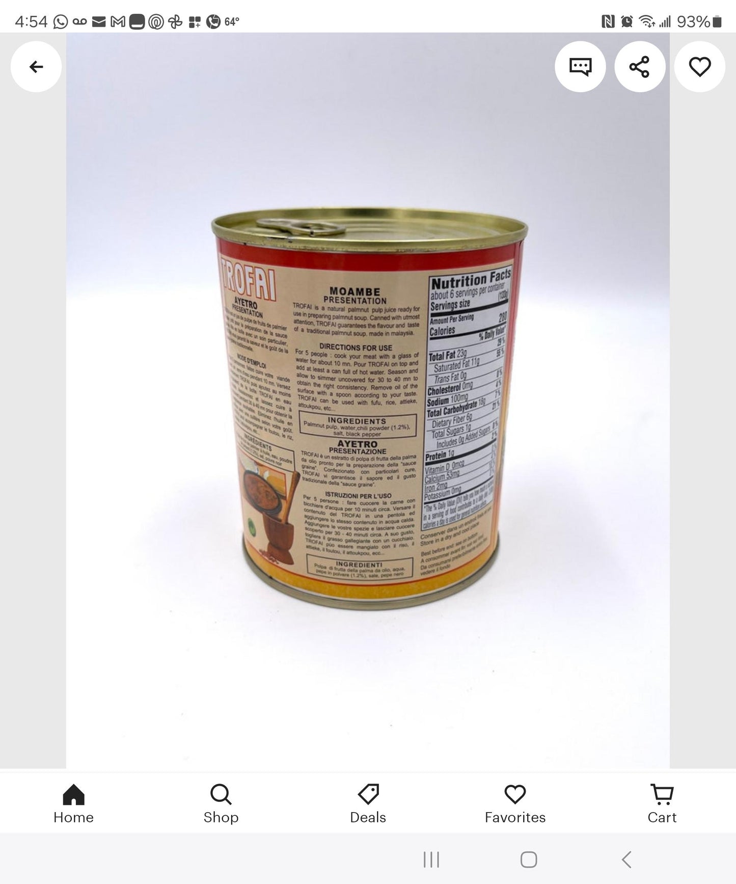 Trofai Spicy Palmnut 800g