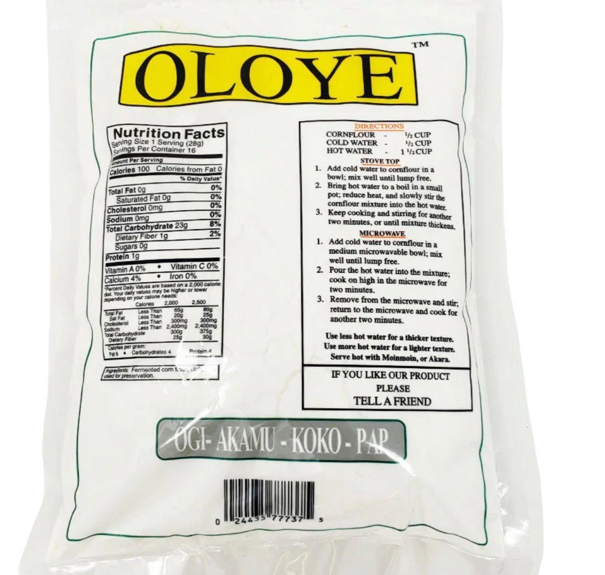Oloye pap,Ogi,Akamu ( 1lb)